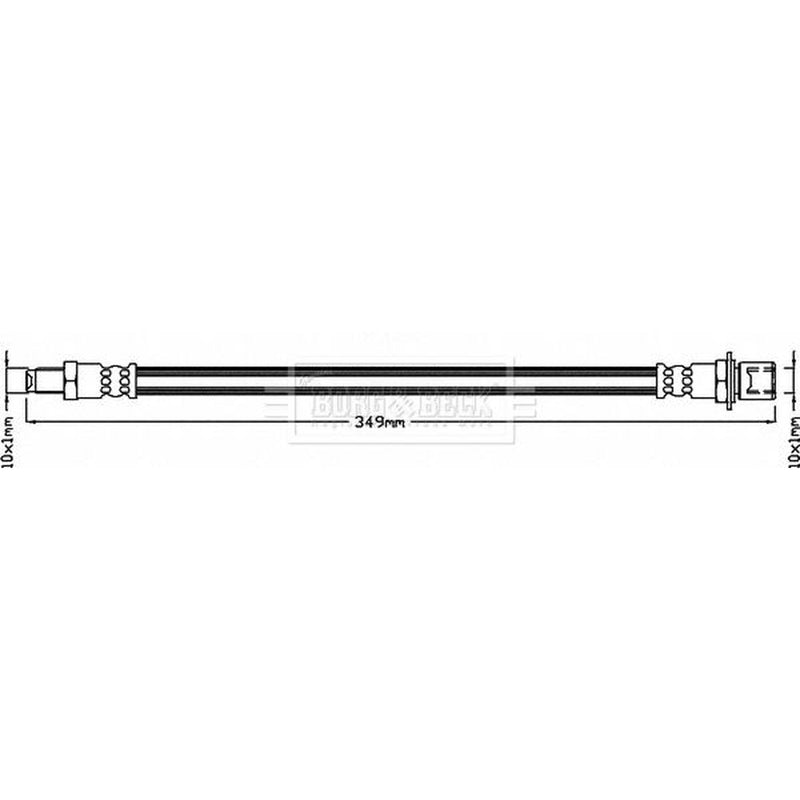 Borg & Beck Brake Hydraulic Hose Line Rear Left BBH8239