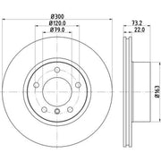 DON 2 x Internally Vented Front Brake Discs PCD11342