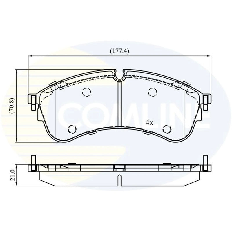Comline 4 x Front Brake Pad Set CBP02400