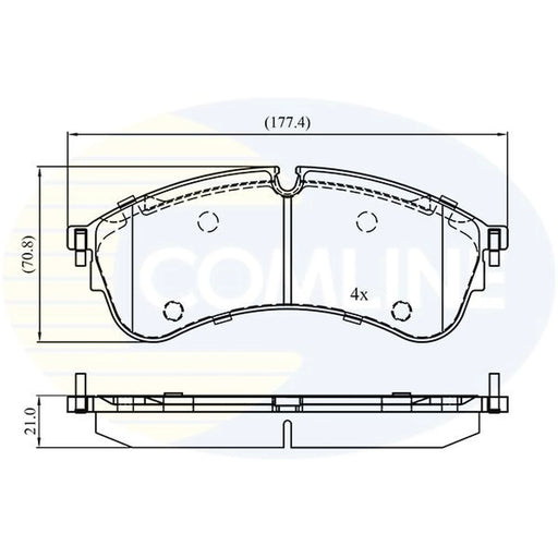 Comline 4 x Front Brake Pad Set CBP02400