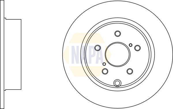 NAPA Rear Brake Solid Discs & Pads fits TOYOTA