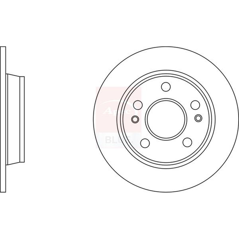 Apec 2 x Solid Rear Brake Discs SDK6720
