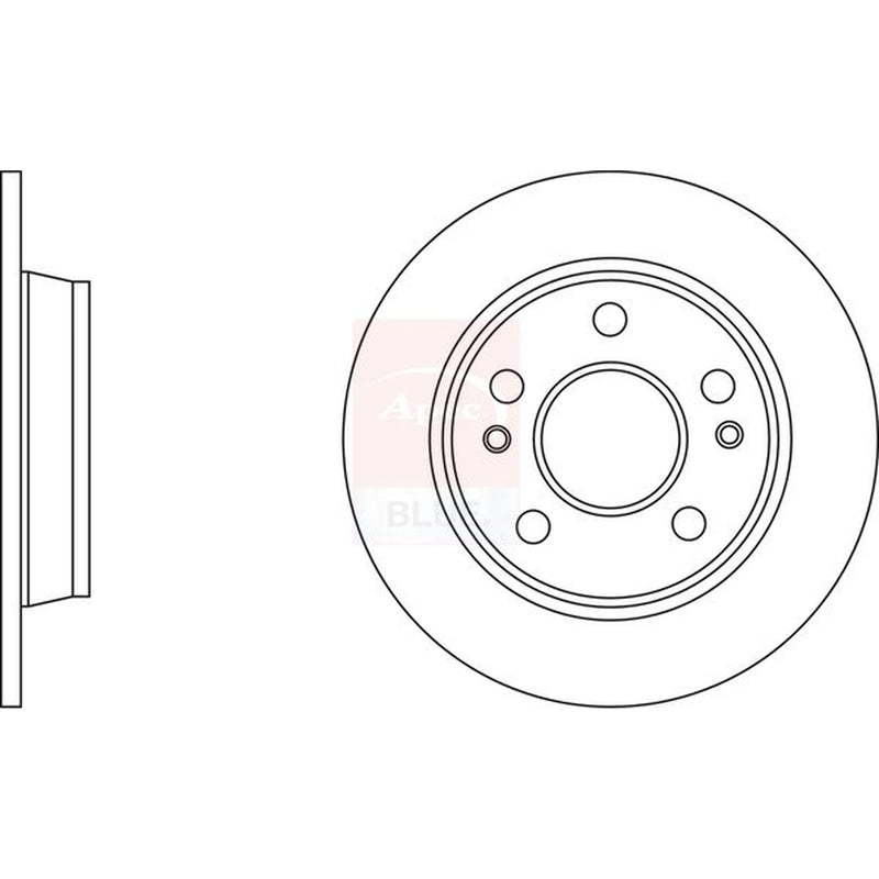 Apec 2 x Solid Rear Brake Discs SDK6720