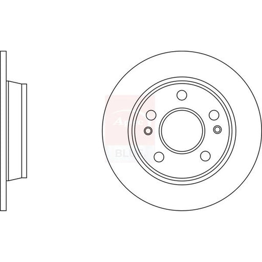 Apec 2 x Solid Rear Brake Discs SDK6720