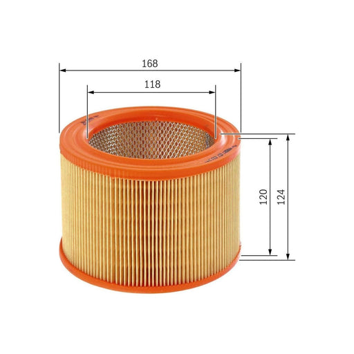 Genuine Bosch Car Air Filter S3544 Fits Citroen Berlingo - 1.9 - 98-08 145743354 Bosch  - Town Parts