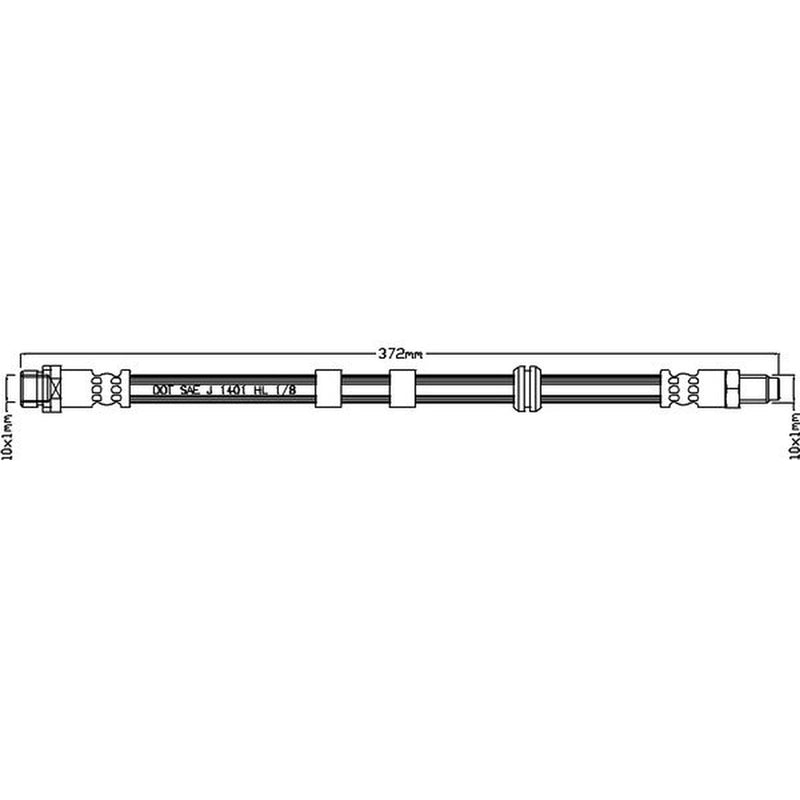 Abtex Brake Hydraulic Hose Line Front ABH1066
