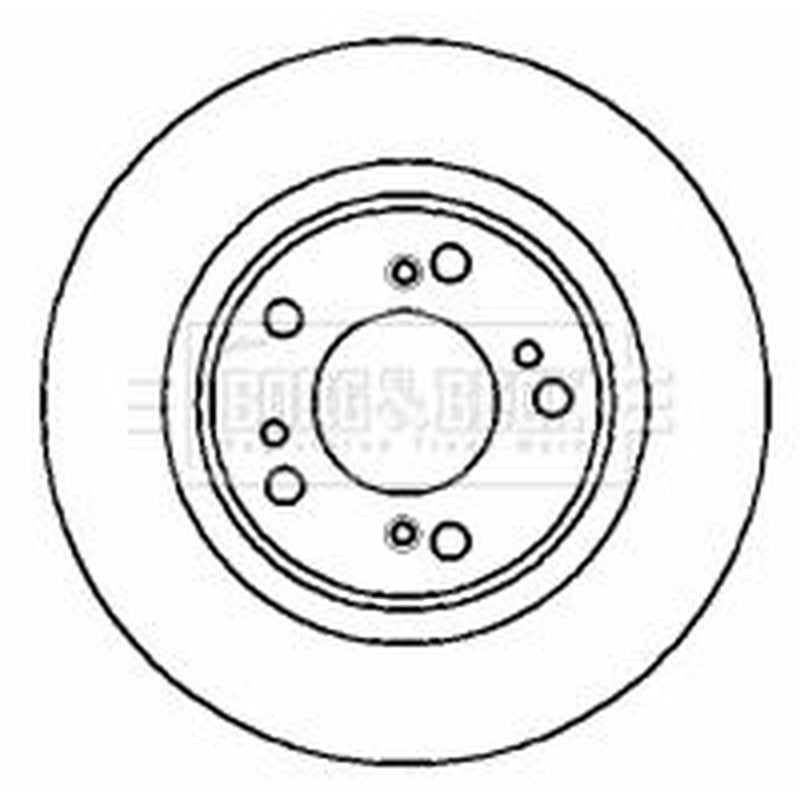 Borg & Beck 2 x Vented Front Brake Discs BBD5129
