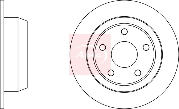 Apec 2 x Brake Disc Set Solid