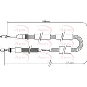 Apec Handbrake Cable Left Rear CAB1341