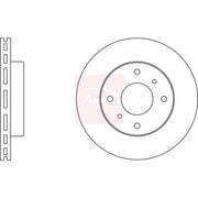 Apec 2 x Vented Front Brake Discs DSK507