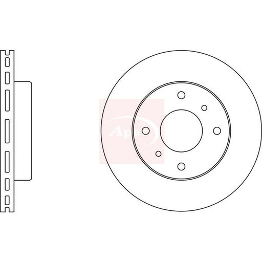 Apec 2 x Vented Front Brake Discs DSK507