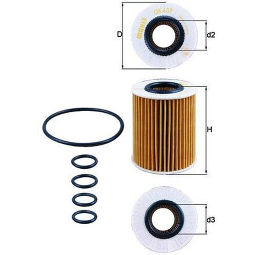 Mahle Engine Oil Filter OX 437D