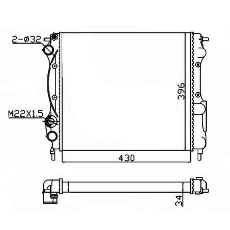NRF Engine Radiator 58934A