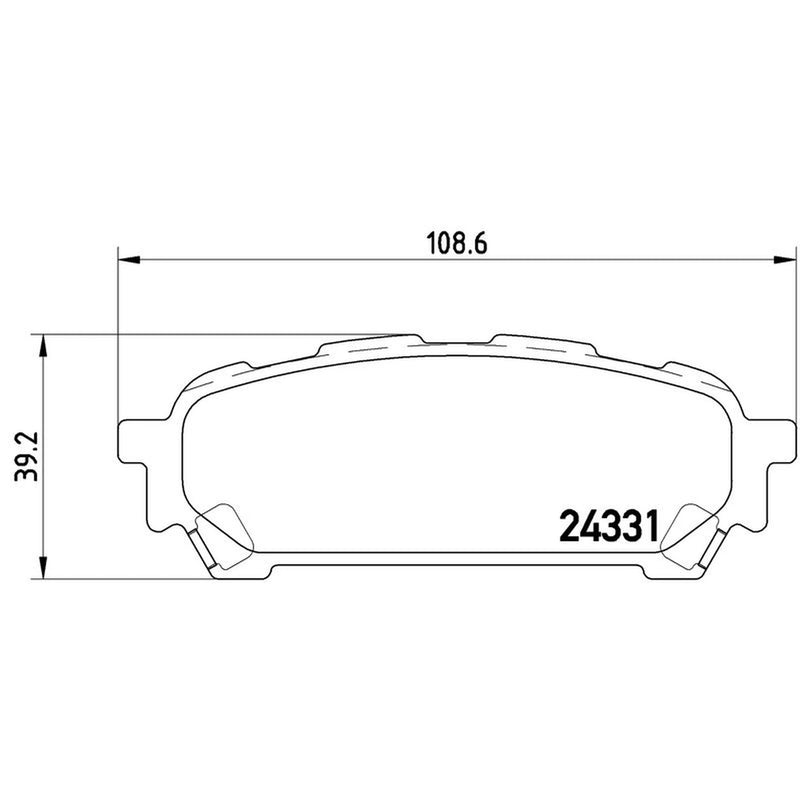 Brembo 4 x Rear Brake Pad Set P78014