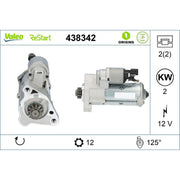 Valeo Starter Motor 12V 2kW 12 Teeth 438342
