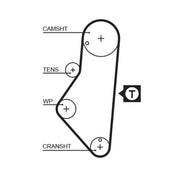 Gates Timing Belt & Water Pump Kit KP25215XS-2