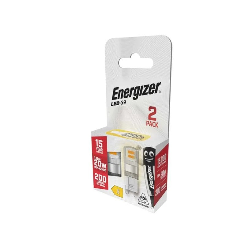 Energizer® LED G9 200 Lumens 1.8W 2700K x 2 S29489 - S29489