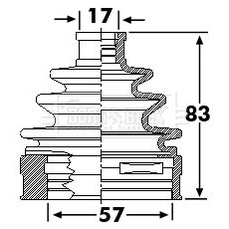 Borg & Beck Drive Shaft Bellow Kit Rear Left BCB6239