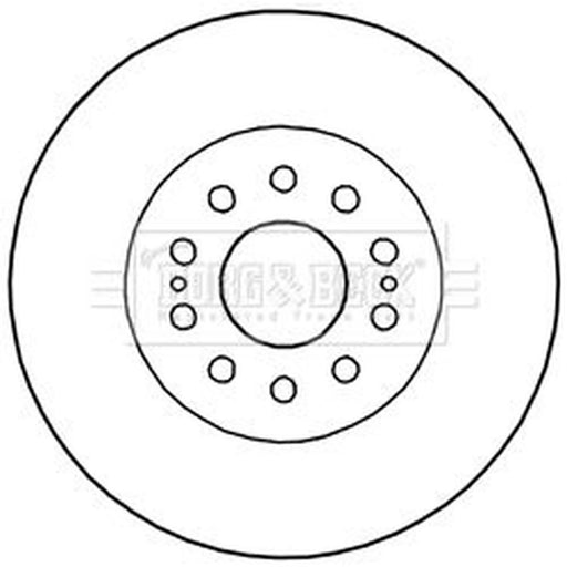 Borg & Beck 2 x Solid Front Brake Discs BBD5998S