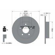 Textar 2 x Solid Rear Brake Discs 92125703