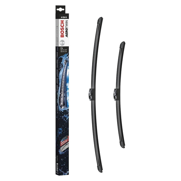 Bosch Aerotwin Front Windscreen Wiper Blades Set A524S Bosch  - Town Parts