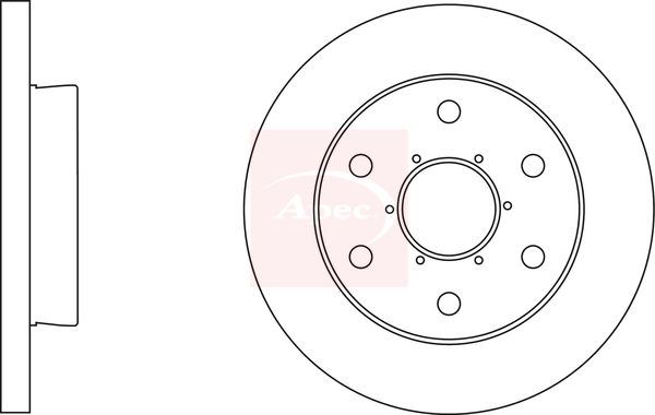 Apec 2 x Brake Disc Set Solid