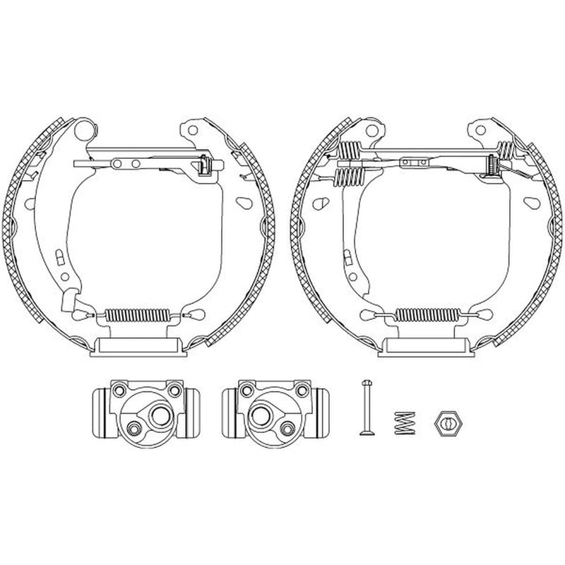 Mintex Brake Shoe Set Axle Kit MSP203