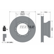 Textar 2 x Internally Vented Brake Discs 93142600 OE 1400273 1408254 1408672
