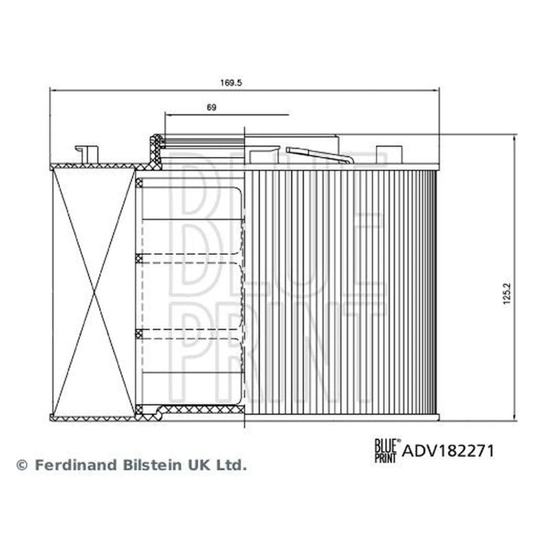 Blue Print Engine Air Filter ADV182271