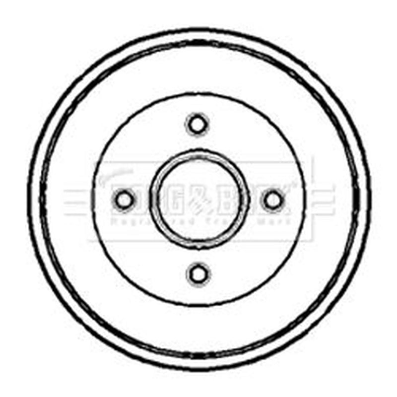 Borg & Beck Brake Drum Assembly Rear BBR7079