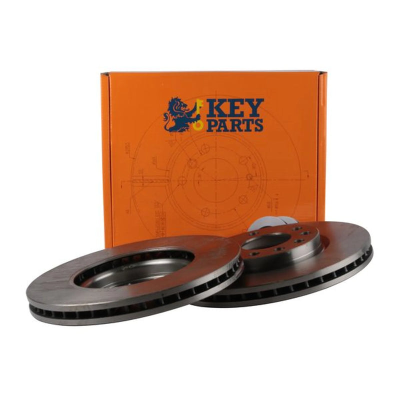 Key Parts 2 x Vented Front Brake Discs KBD4580