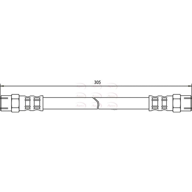 Apec Brake Hydraulic Hose Line Rear HOS3184