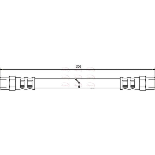 Apec Brake Hydraulic Hose Line Rear HOS3184