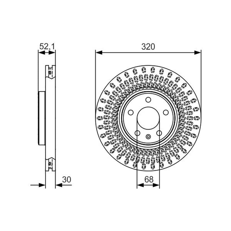 Bosch 2 x Vented Front Brake Discs 0 986 479 C49