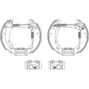 Mintex Brake Shoe Set Axle Kit MSP030