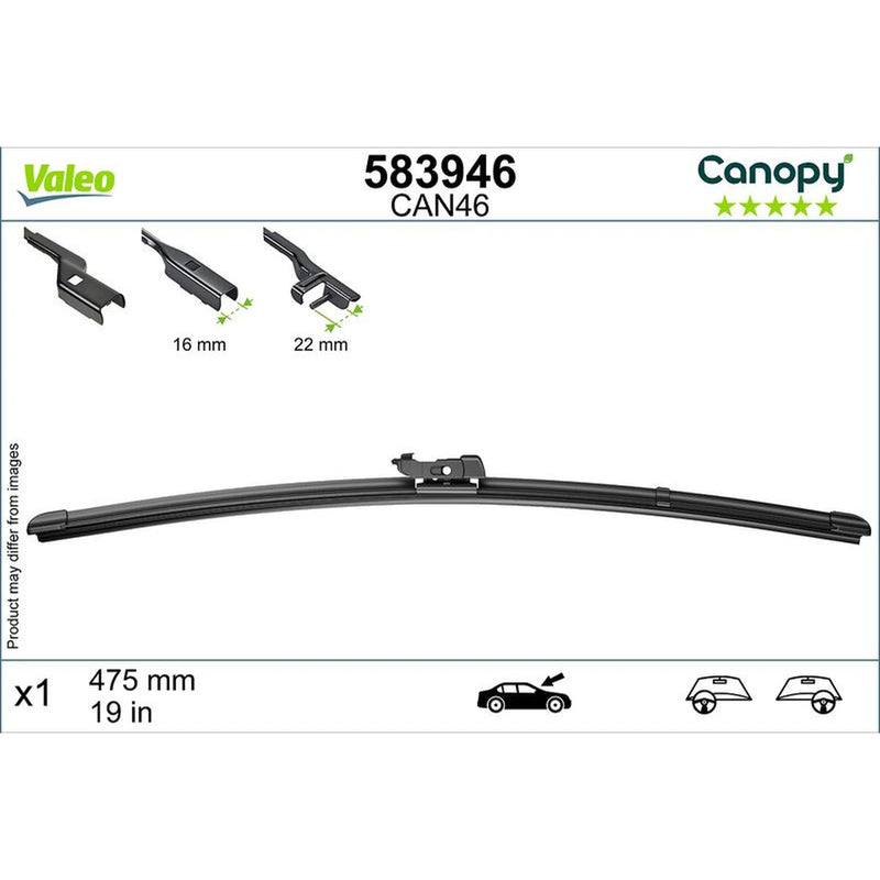 Valeo Passenger Side Wiper Blades 583946