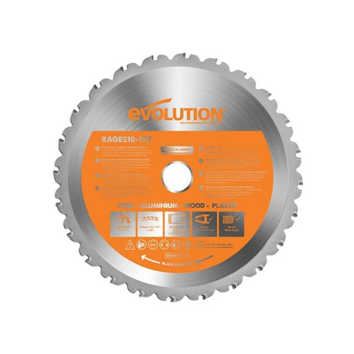 Evolution Multi-Material Mitre Saw Blade 210 x 25.4mm x 24T - R210TCT-24MS