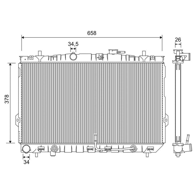 Valeo Engine Radiator 701206