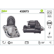Valeo Starter Motor 12V 1.3kW 8 Teeth 432673