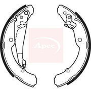 Apec Brake Shoe Set Axle Kit SHU585