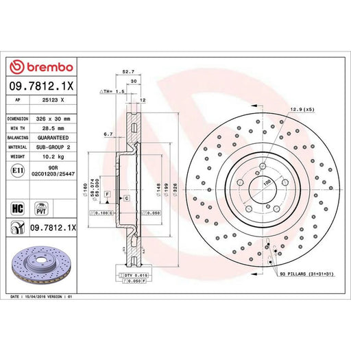Brembo Xtra 2 x / Front Brake Discs 09.7812.1X