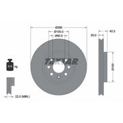 Textar 2 x Vented Front Brake Discs 92124603