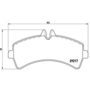 Brembo 4 x Rear Brake Pad Set P50060