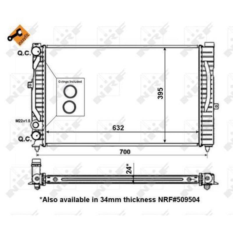 NRF Engine Radiator 56127