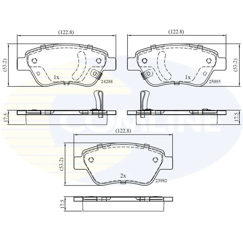 Comline 4 x Front Brake Pad Set CBP32376