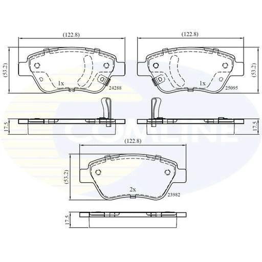 Comline 4 x Front Brake Pad Set CBP32376