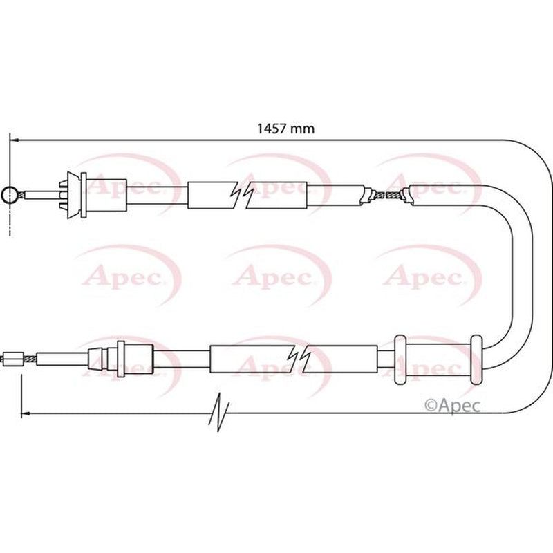 Apec Handbrake Cable Left Rear CAB1121