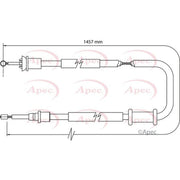 Apec Handbrake Cable Left Rear CAB1121