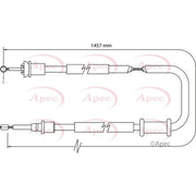 Apec Handbrake Cable Left Rear CAB1121