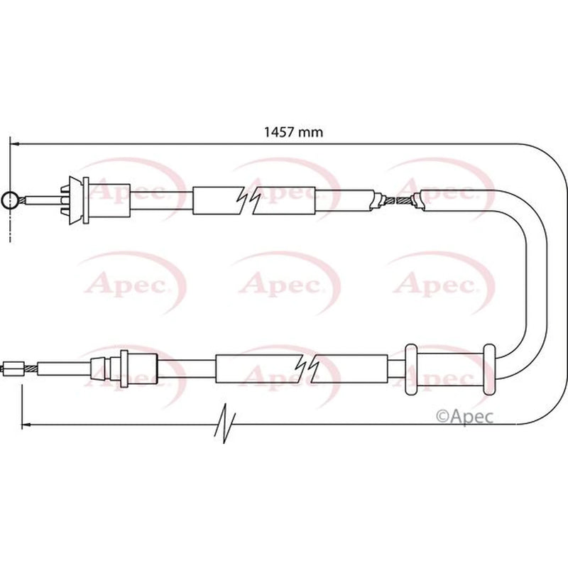Apec Handbrake Cable Left Rear CAB1121